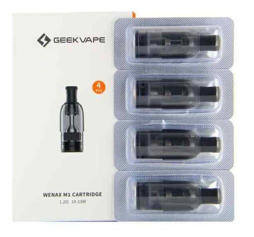 GEEKVAPE Wenax M1 Pods 0.8ohm, 1.2ohm Pod Cartridge 2ml Replacement Pod in Dubai, UAE - 4 PCS Per Pack - Image 3