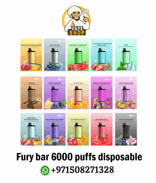 Fury bar Ultra 50MG  6000 puffs disposable Vape in dubai - Image 3