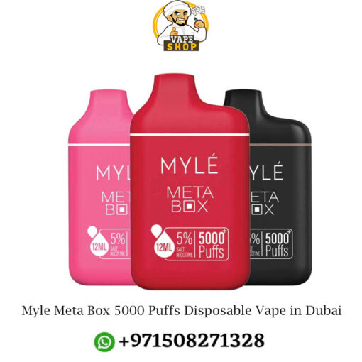 Myle Meta Box 2% & 5% nicotine 5000 Puffs rechargeable Disposable Vape in Dubai - Image 4
