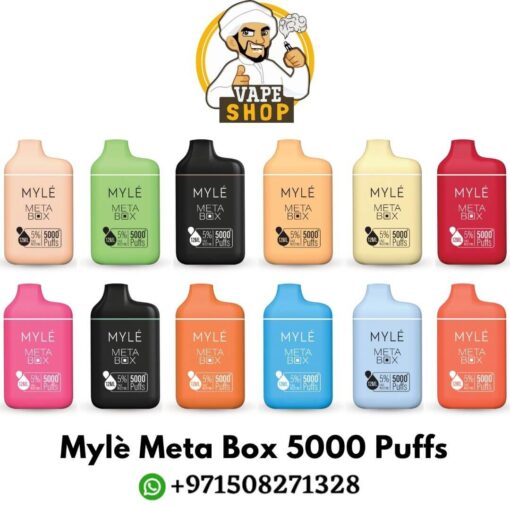 Myle Meta Box 2% & 5% nicotine 5000 Puffs rechargeable Disposable Vape in Dubai - Image 3