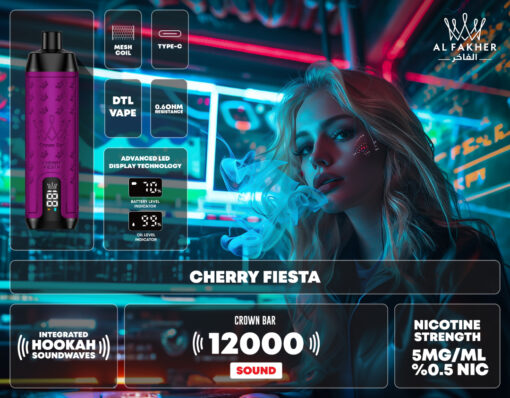 CROWN BAR AL FAKHER 12000 PUFFS 50MG Integrated Hookah Sound Wave Disposable Vape in Dubai - Image 14