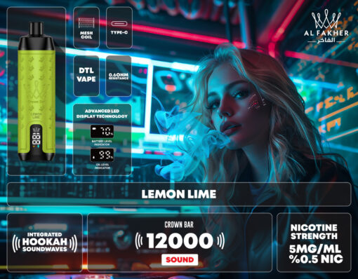 CROWN BAR AL FAKHER 12000 PUFFS 50MG Integrated Hookah Sound Wave Disposable Vape in Dubai - Image 21