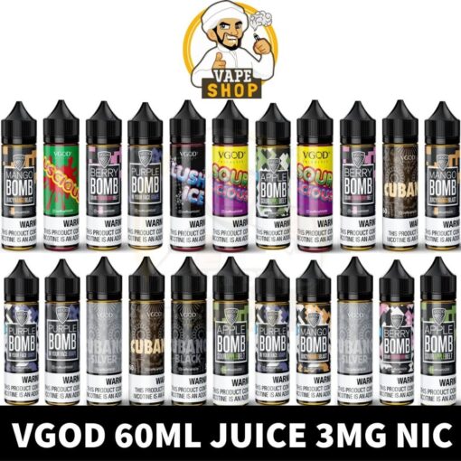 Vgod 60ml E Liquid 3MG E Juice - Vape Juice in Dubai, UAE - Image 2