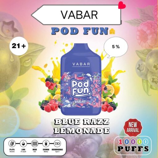 VABAR Pod Fun Disposable 10000 Puffs Rechargeable Vape in Dubai, UAE - Image 12