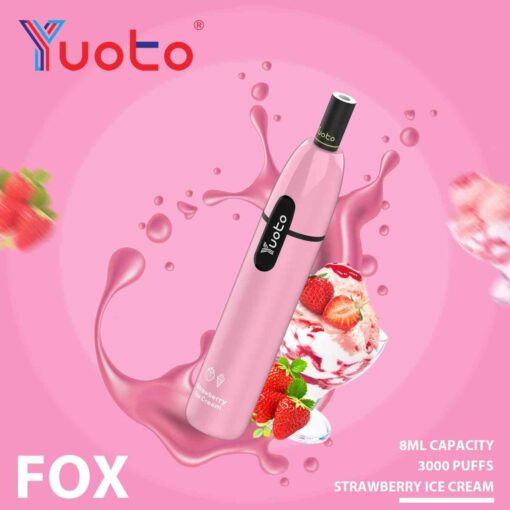 YUOTO Fox Disposable 5% 3000 Puffs Rechargeable Vape in Dubai, UAE - Image 4