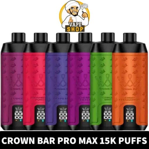 Crown Bar Pro Max Al fahker Disposable 15000 Puffs Rechargeable Vape in Dubai, UAE