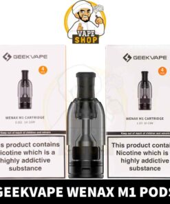 GEEKVAPE Wenax M1 Pods 0.8ohm, 1.2ohm Pod Cartridge 2ml Replacement Pod in Dubai, UAE - 4 PCS Per Pack