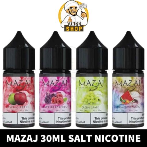 MAZAJ Salt Nic 25MG & 50MG 30ML Vape Juice in Dubai, UAE