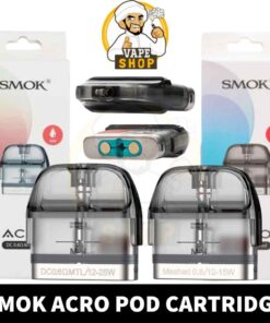 SMOK Acro Pods 2ml 0.8ohm MESH, 0.6 DC MTL Replacement Pods in Dubai, UAE - 3 PCS Per Pack