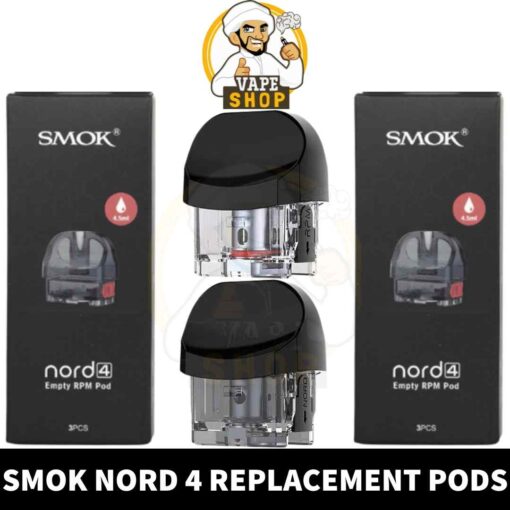 SMOK Nord 4 Pods 4.5ml Replacement Pods in Dubai, UAE - 3 PCS Per Pack