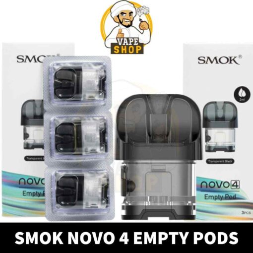 SMOK Novo 4 Empty Pods 2ml Pod Cartridge in Dubai, UAE - 3 PCS Per Pack