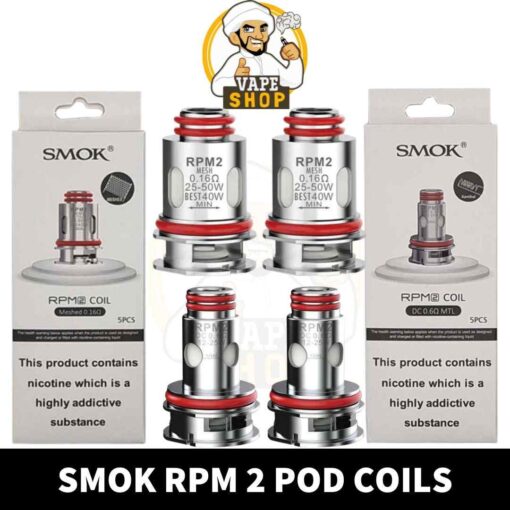 SMOK RPM 2 Coils 0.6ohm DC MTL & 0.16 Meshed Replacement Coils in Dubai, UAE - 5 PCS Per Pack