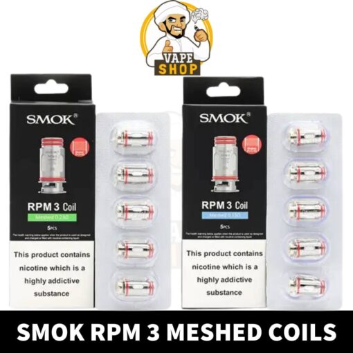 SMOK RPM 3 Coils Meshed 0.15ohm , Meshed 0.23ohm Replacement Coils in Dubai, UAE - 5 PCS Per Pack