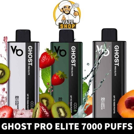 VAPES BARS Ghost Pro Elite Disposable 20MG 7000 Puffs Rechargeable Vape in Dubai, UAE