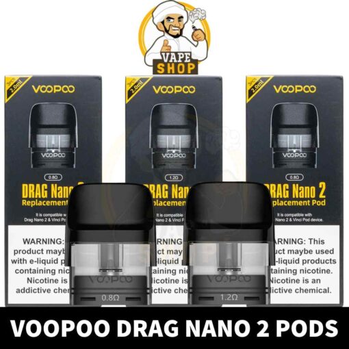VOOPOO Drag Nano 2 Pods 2ml Replacement Pod Cartridge in Dubai, UAE