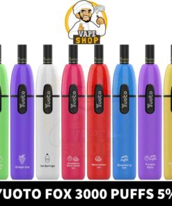 YUOTO Fox Disposable 5% 3000 Puffs Rechargeable Vape in Dubai, UAE