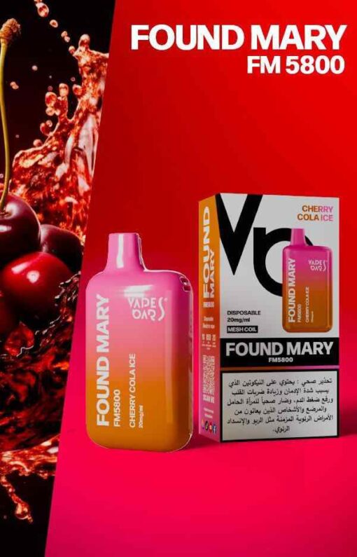 VAPES BARS Found Mary Disposable FM5800 20mg 5800 Puffs Rechargeable Vape in Dubai, UAE - Image 14