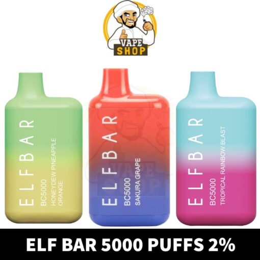 ELF BAR 5000 PUFFS 2% NICOTINE DISPOSABLE VAPE IN DUBAI