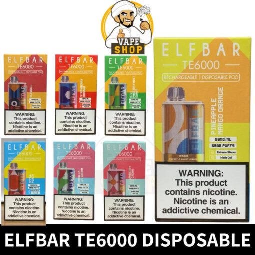 Elf Bar TE6000  5% Us Version Disposable Vape In Dubai best online shop