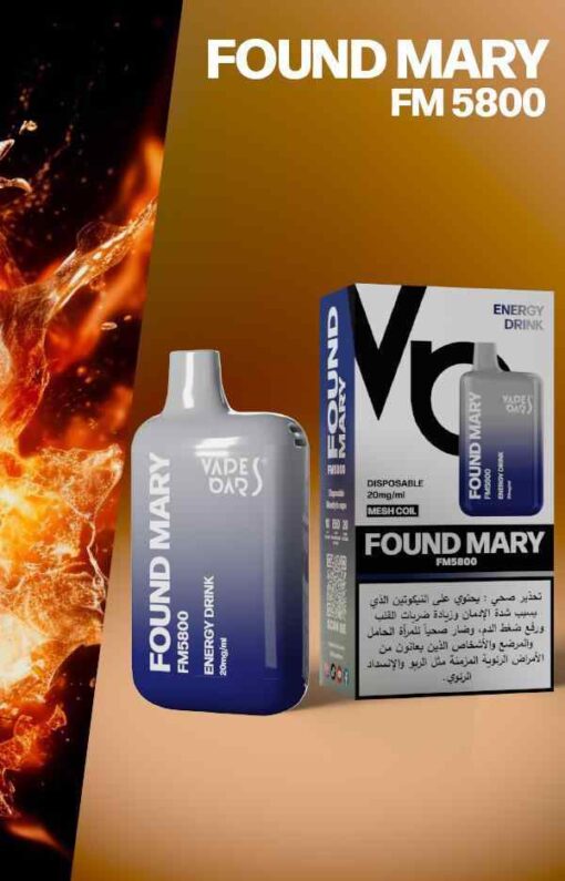 VAPES BARS Found Mary Disposable FM5800 20mg 5800 Puffs Rechargeable Vape in Dubai, UAE - Image 12