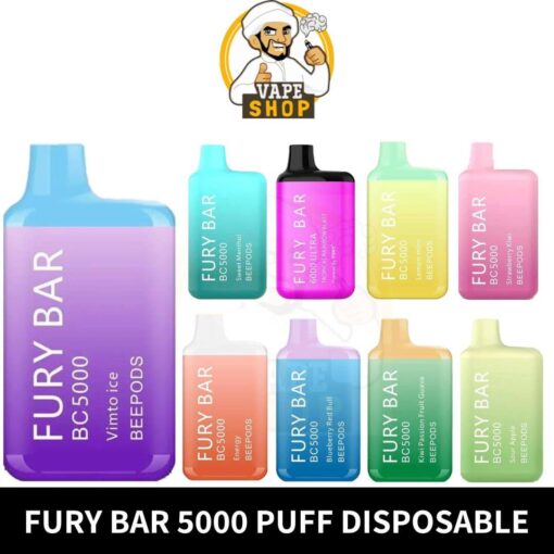 Fury bar Bee Pods 50MG 5000 puff disposable Vape - Image 2