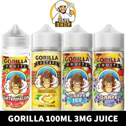 GORILLA E-Liquid 100ml 3mg Vape Juice in Dubai, UAE