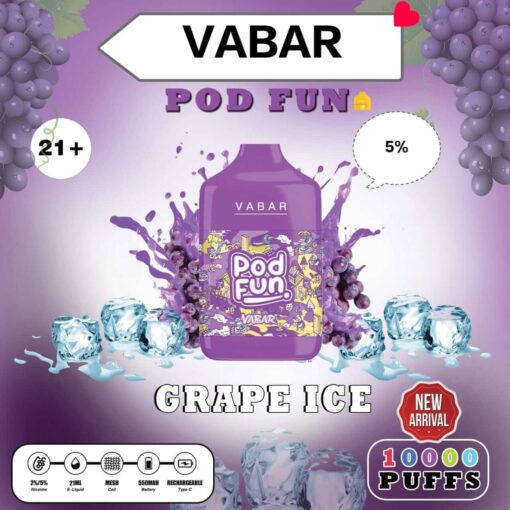 VABAR Pod Fun Disposable 10000 Puffs Rechargeable Vape in Dubai, UAE - Image 6