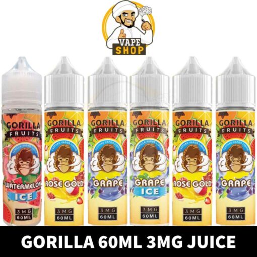 GORILLA E-Liquid 60ml 3mg Vape Juice in Dubai, UAE