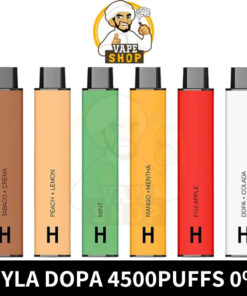 Hyla Dopa Disposable 4500 Puffs Nicotine Free Rechargeable Vape In Dubai