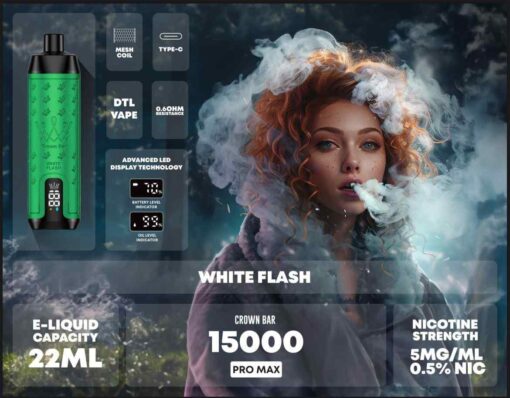 Crown Bar Pro Max Al fahker Disposable 15000 Puffs Rechargeable Vape in Dubai, UAE - Image 9