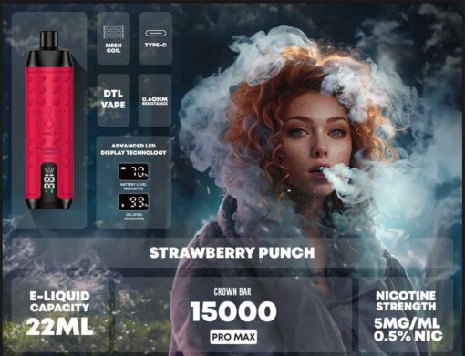 Crown Bar Pro Max Al fahker Disposable 15000 Puffs Rechargeable Vape in Dubai, UAE - Image 10