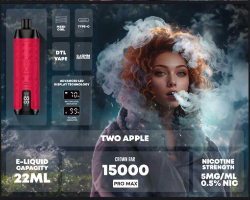 Crown Bar Pro Max Al fahker Disposable 15000 Puffs Rechargeable Vape in Dubai, UAE - Image 12
