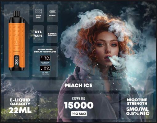 Crown Bar Pro Max Al fahker Disposable 15000 Puffs Rechargeable Vape in Dubai, UAE - Image 13