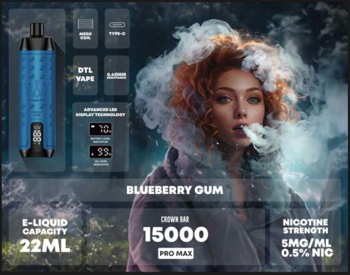 Crown Bar Pro Max Al fahker Disposable 15000 Puffs Rechargeable Vape in Dubai, UAE - Image 16