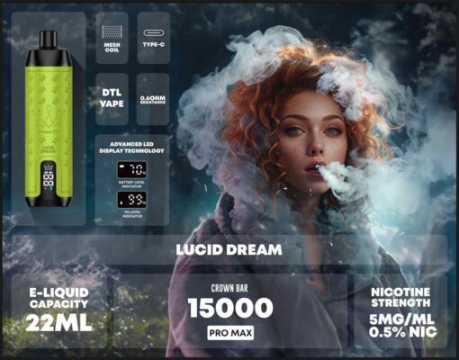 Crown Bar Pro Max Al fahker Disposable 15000 Puffs Rechargeable Vape in Dubai, UAE - Image 17
