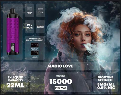 Crown Bar Pro Max Al fahker Disposable 15000 Puffs Rechargeable Vape in Dubai, UAE - Image 20
