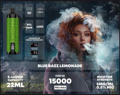Crown Bar Pro Max Al fahker Disposable 15000 Puffs Rechargeable Vape in Dubai, UAE - Image 21