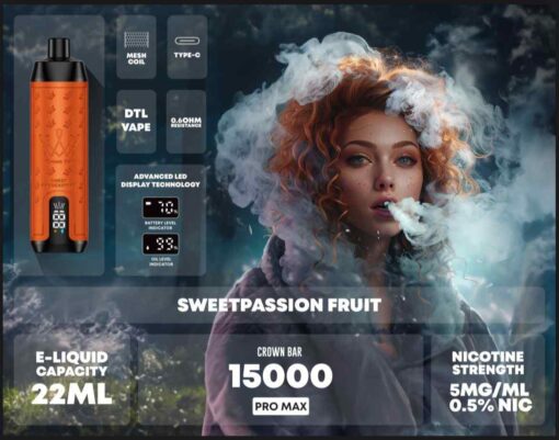 Crown Bar Pro Max Al fahker Disposable 15000 Puffs Rechargeable Vape in Dubai, UAE - Image 4