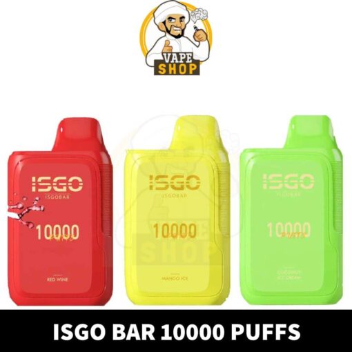 ISGO BAR 10000 Puffs 5% nicotine Disposable Vape shop In Dubai