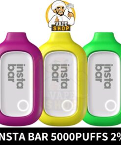 Insta Bar Disposable 5000 Puffs 2% Nicotine Rechargeable Vape In Dubai