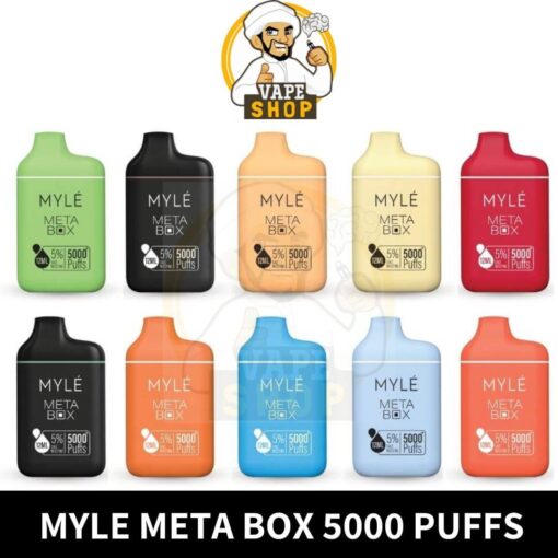 Myle Meta Box 2% & 5% nicotine 5000 Puffs rechargeable Disposable Vape in Dubai - Image 2