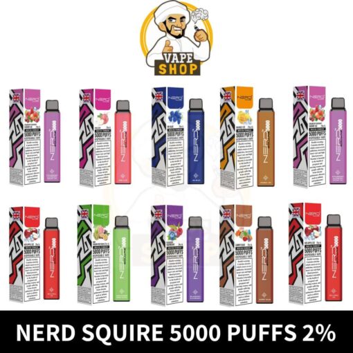Nerd squire 5000 puffs 2% nicotine vape in dubai uae - Image 2