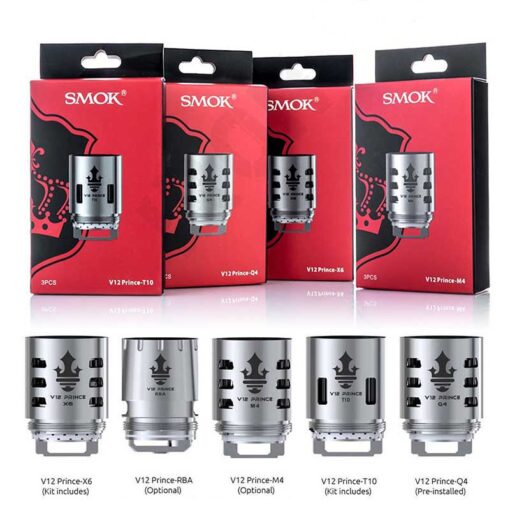SMOK TFV12 PRINCE COILS V12-3PACK-M4/Q4/X6/T10 - Image 7