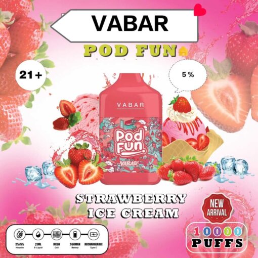 VABAR Pod Fun Disposable 10000 Puffs Rechargeable Vape in Dubai, UAE - Image 3