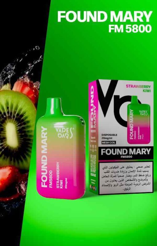 VAPES BARS Found Mary Disposable FM5800 20mg 5800 Puffs Rechargeable Vape in Dubai, UAE - Image 5