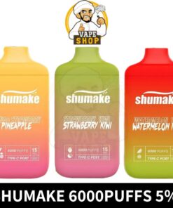 Shumake 6000Puffs Disposable 5% Nicotine UK Brand Rechargeable Vape in Dubai, UAE