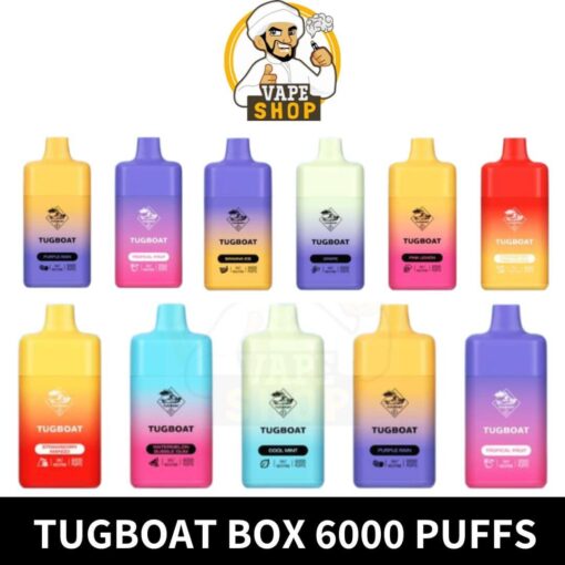 Tugboat Box 2% & 5% nicotine 6000 Puffs Rechargeable Disposable Vape - Image 2