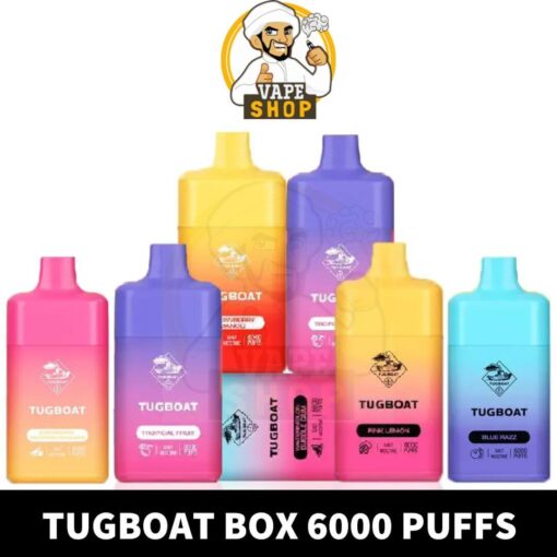 Tugboat Box 2% & 5% nicotine 6000 Puffs Rechargeable Disposable Vape - Image 3