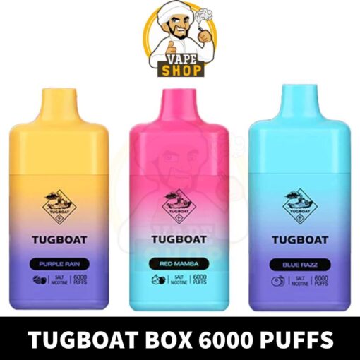 Tugboat Box 2% & 5% nicotine 6000 Puffs Rechargeable Disposable Vape