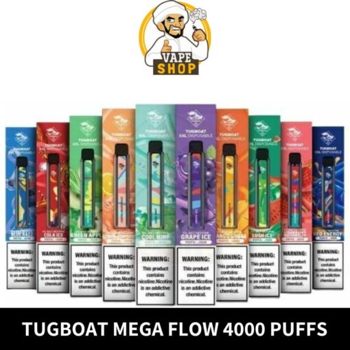 New Tugboat Mega Flow Disposable Vape 4000Puffs Buy in UAE Dubai - Image 2